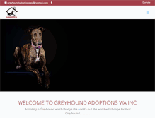Tablet Screenshot of greyhoundadoptionswa.com.au